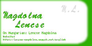 magdolna lencse business card